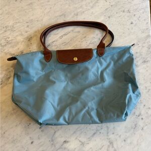 Longchamp Le Pliage blue tote bag